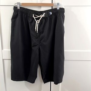 Plus sized Xelosette size XXXL Black Women’s Board Shorts , Elastic Waist